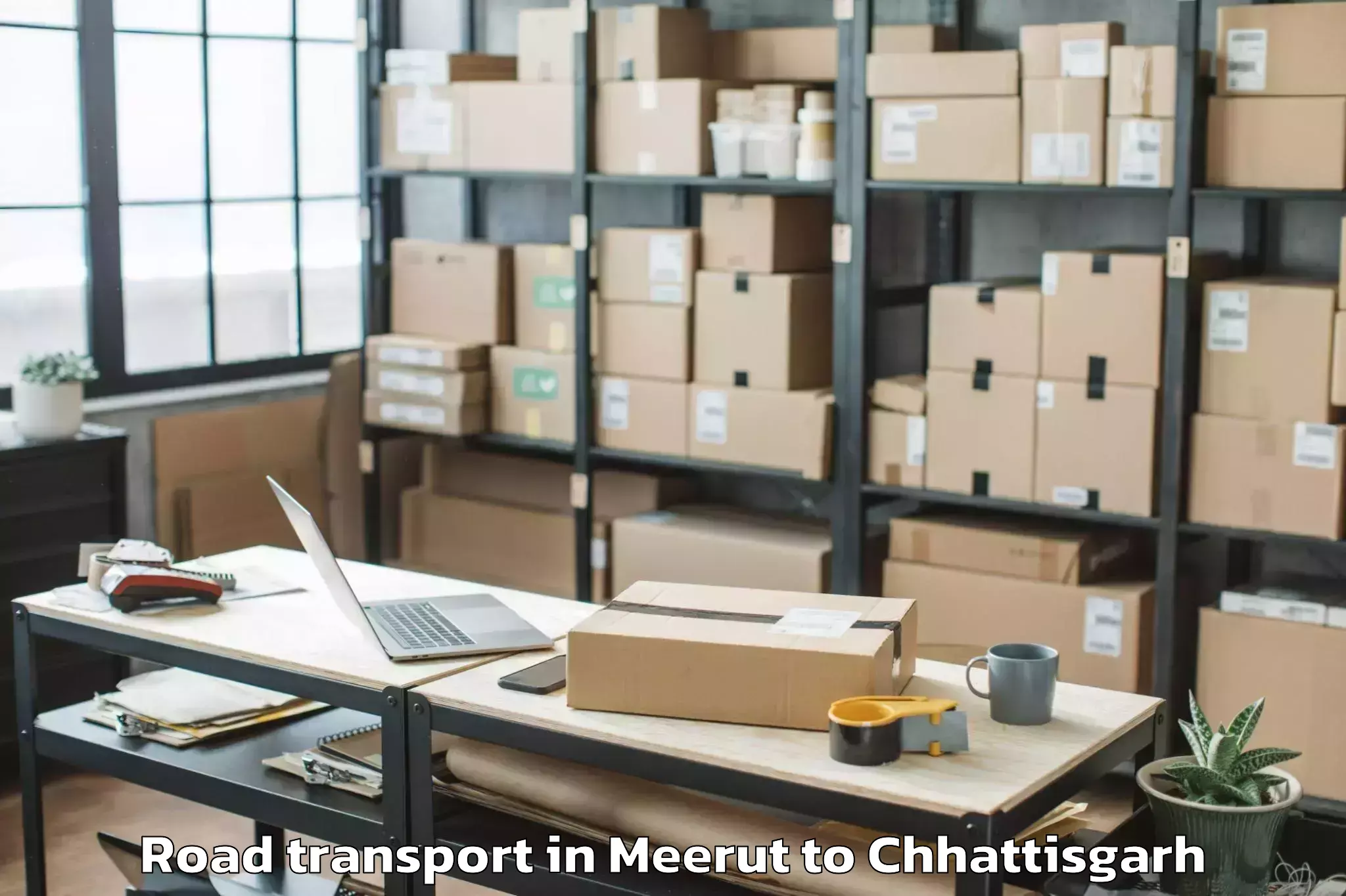 Top Meerut to Champa Road Transport Available